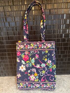 Vera Bradley Laptop Tote - retired “Ribbons” pattern